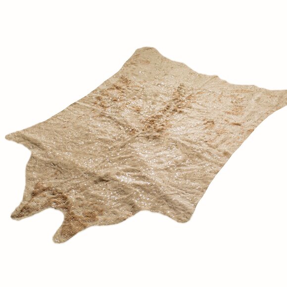 Luxe Home Decor Classic Faux Hide Rug | 1-Piece | Oatmeal | 4.25'x'5 - Picture 2 of 4